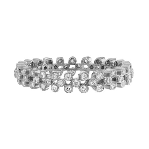 Sethi Couture 18kt White Gold and Diamond Clover Band