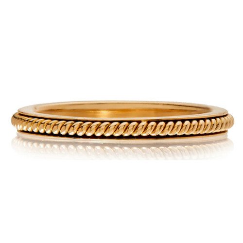 Sethi 18kt Yellow Gold Channel Rope Band