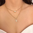 Phillips House 18kt Yellow Gold and Platinum Pear Shaped Diamond Layered Drop