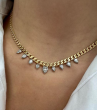 Jade Trau 18kt Yellow Gold Pear Diamond Necklace