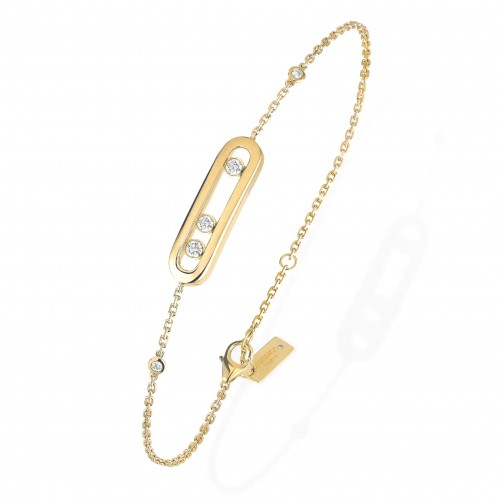 Messika 18kt Yellow Gold and Diamond Baby Move Bracelet