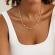 Jade Trau 18kt Yellow Gold Phoebe and Round Diamond Necklace