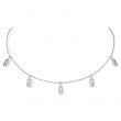 Messika 18kt White Gold Move Uno Pave Drop Pendant Choker Necklace