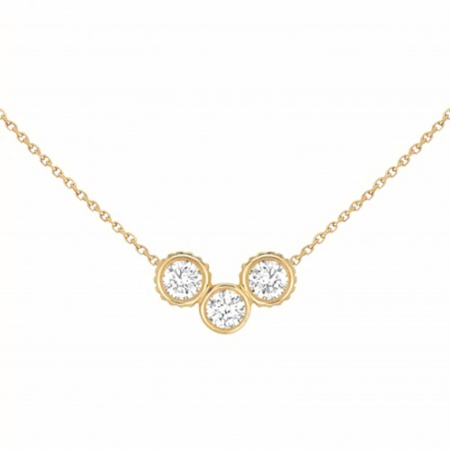 Viltier 18kt Yellow Gold and Diamond Large Clique Necklace