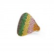 Syna 18kt Yellow Gold Chakra Rainbow Ring with Emeralds
