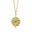 Syna 18kt Yellow Gold Mogul Taara Emerald and Diamond Pendant