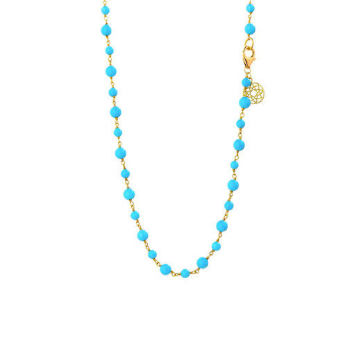 Syna 18kt Yellow Gold Mogul Turquoise Bead Necklace