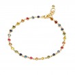 Syna 18kt Yellow Gold Chakra Multi Color Sapphire Bracelet