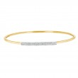 Phillips House 18kt Yellow Gold  and Diamond Wire Affair Strap Bracelet