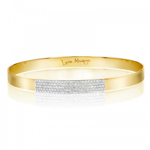 Phillips House 18kt Yellow Gold and Pave Diamond Affair Strap Bracelet
