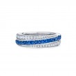 Kwiat Splendor Stripe Half Circle Ring with Diamonds and Sapphires