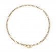 Single Stone 18kt Yellow Gold Chain with Pave Diamond Clasp
