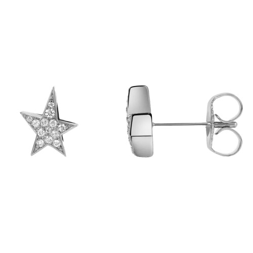 Single Stone Platinum and Diamond Mini Cobblestone Kinsley Studs