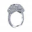 Korman Signature Platinum and Diamond Cushion Cut Engagement Ring
