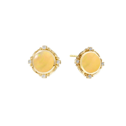 Syna 18kt Yellow Gold Ethiopian Opal Earrings