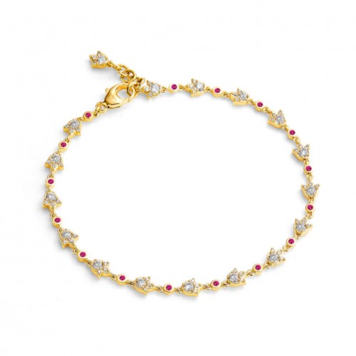 Syna 18kt Yellow Gold Ruby and Diamond Bracelet