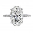 Korman Signature Platinum Oval Diamond Engagement Ring