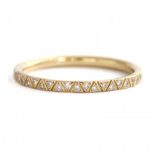 Artemer 18kt Yellow Gold and Diamond Eternity Band