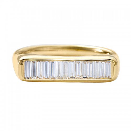 Artemer 18kt Yellow Gold and Channel Set Diamond Wedding Band