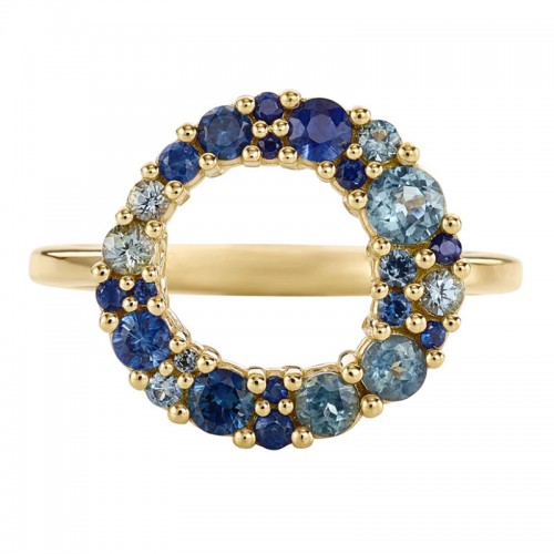 Artemer 18kt Yellow Gold  Multicolor Sapphire Ring