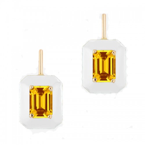 Goshwara 18kt Yellow Gold Citrine Drop Earrings