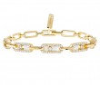 Messika 18kt Yellow Gold  Move Link Multi-diamond Bangle Bracelet