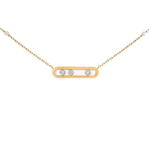 Messika 18kt Yellow Gold Baby Move Diamond Necklace