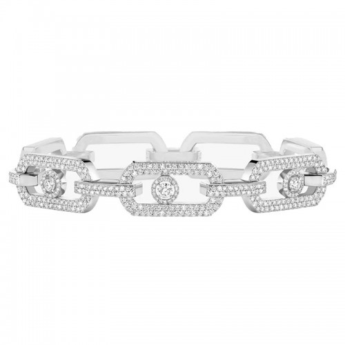 Messika 18kt White Gold Pave Diamond So Move XL Bracelet