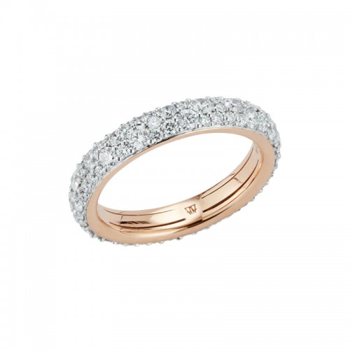 Walter's Faith 18kt Rose Gold Pave Eternity Band