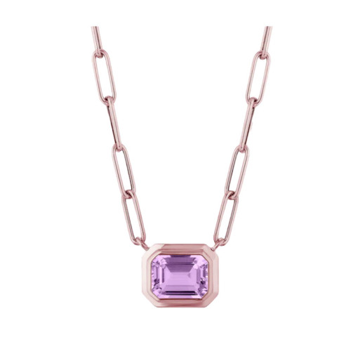 Goshwara 18kt Rose Gold Lavender Amethyst Pendant Necklace