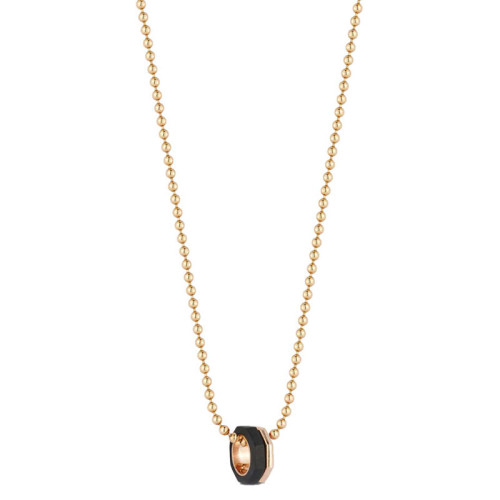 Walter's Faith 18kt Rose Gold and Onyx Beaded Necklace