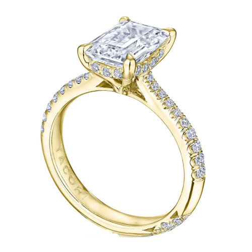 Tacori 18kt Yellow Gold Pave  Founders Collection Engagement Ring Setting