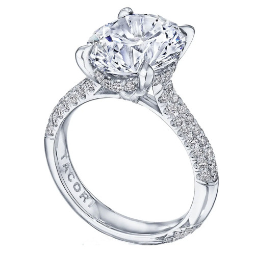 Tacori Platinum Pave Diamond Founder's Collection Engagement Ring Setting