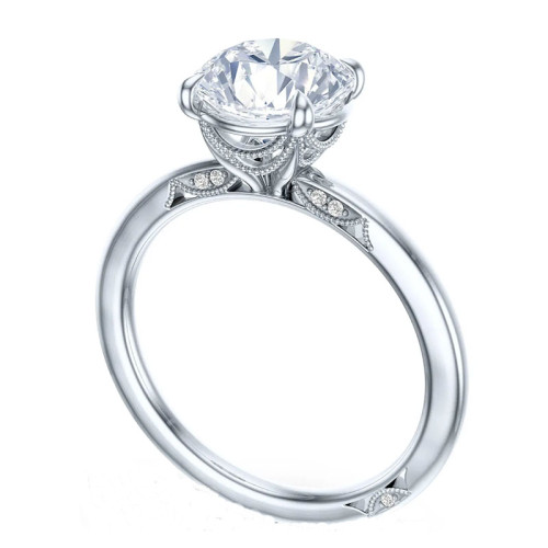 Tacori 18kt White Gold Simply Engagement Ring Setting