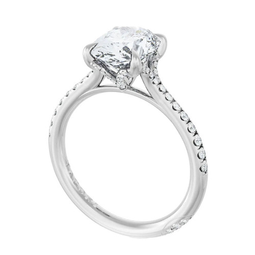 Tacori 18kt White Gold and Pave Diamond Founder Engagement Ring Setting