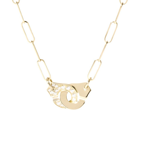 DINH VAN PAVE DIAMOND SMALL MENOTTES NECKLACE