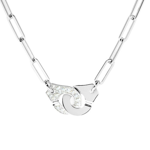 DINH VAN PAVE DIAMOND MENOTTES NECKLACE