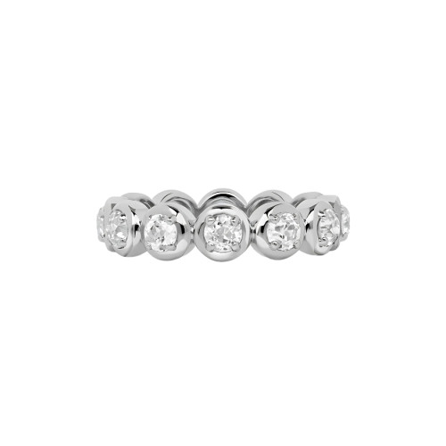 Single Stone Platinum and Diamond Randi Eternity Band