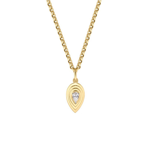 Phillips House 18kt Yellow Gold Pear Shaped Diamond Necklace