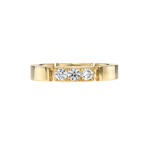 Single Stone 18K Yellow Gold Giana Eternity Band