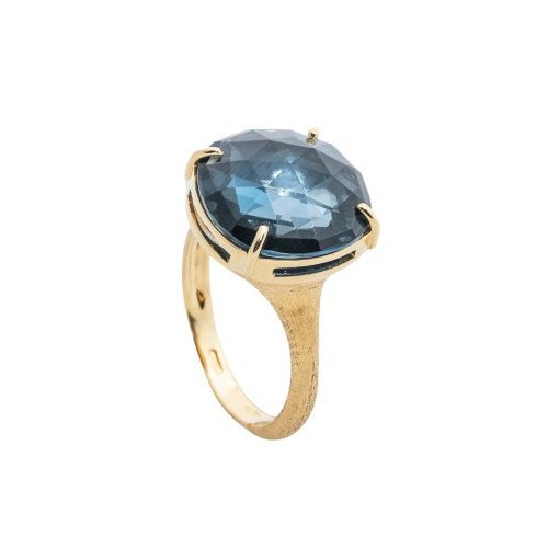 Marco BIcego Jaipur 18K Yellow Gold and London Blue Topaz Cocktail Ring