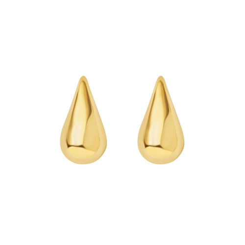 Korman Collection 14k Yellow Gold Puffed Teardrop Earrings