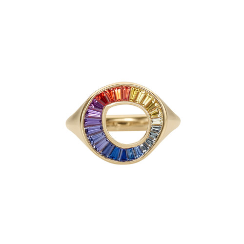 Artemer 18kt Yellow Gold Rainbow Sapphire Ring