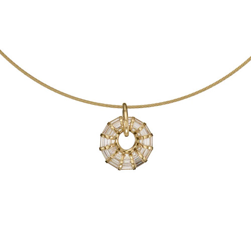 Artemer 18k Yellow Gold Nimbus Diamond Pendant Necklace