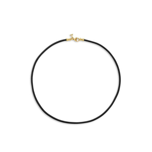 Temple St. Clair 18k Yellow Gold Black Leather Cord Necklace