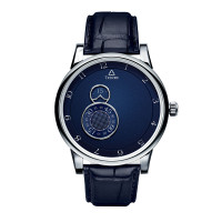 Trilobe Nuit Fantastique Titanium with Blue Alligator Strap