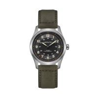 Hamilton Khaki Field Automatic 38MM Titanium Black Dial Green Strap