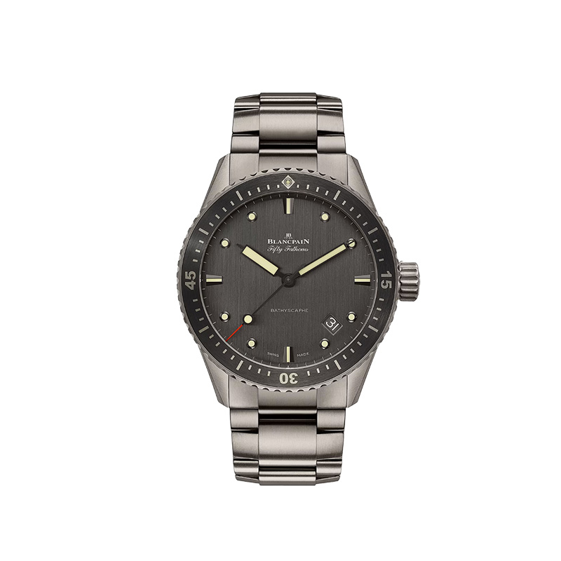 Blancpain Fifty Fathoms Bathyscaphe 43mm Titanium Anthracite Dial