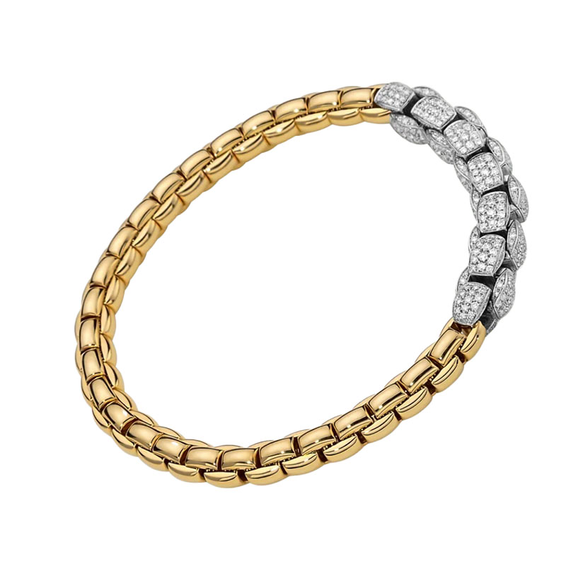 Fope 18kt Yellow Gold and Diamond Eka Mia Luce Bracelet