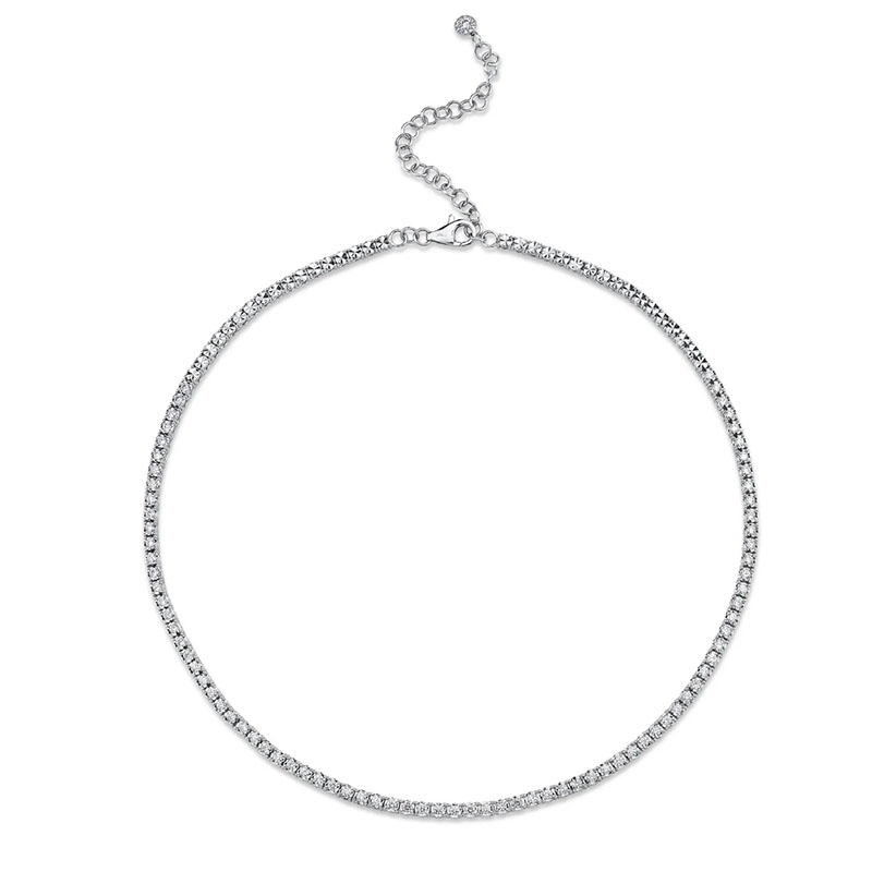 Korman Signature 14kt White Gold and Diamond Tennis Necklace